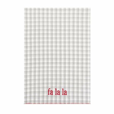 TARIFA 18 x 25 in. Gray Plaid Fa La La Kitchen Towel, 4PK TA3673730